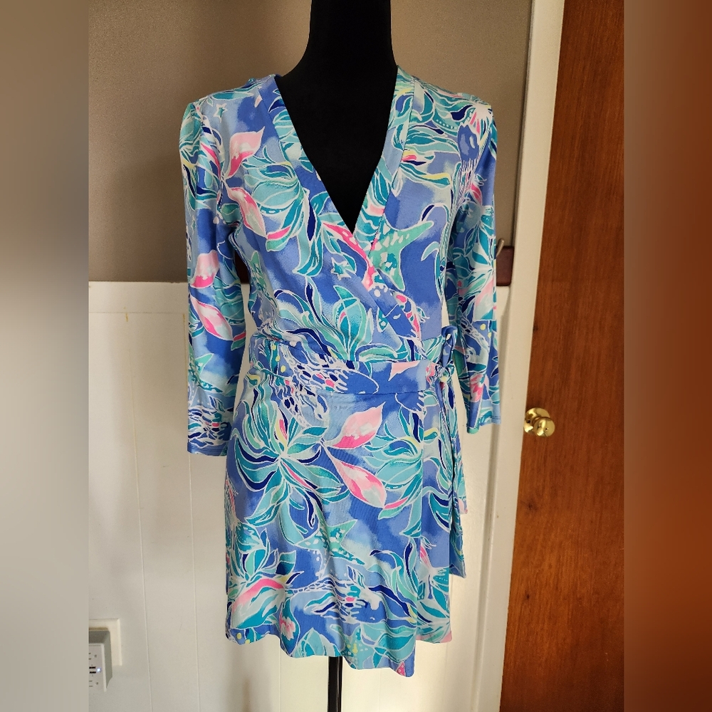 Lilly Pulitzer Blue and Pink Romper